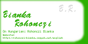 bianka rohonczi business card